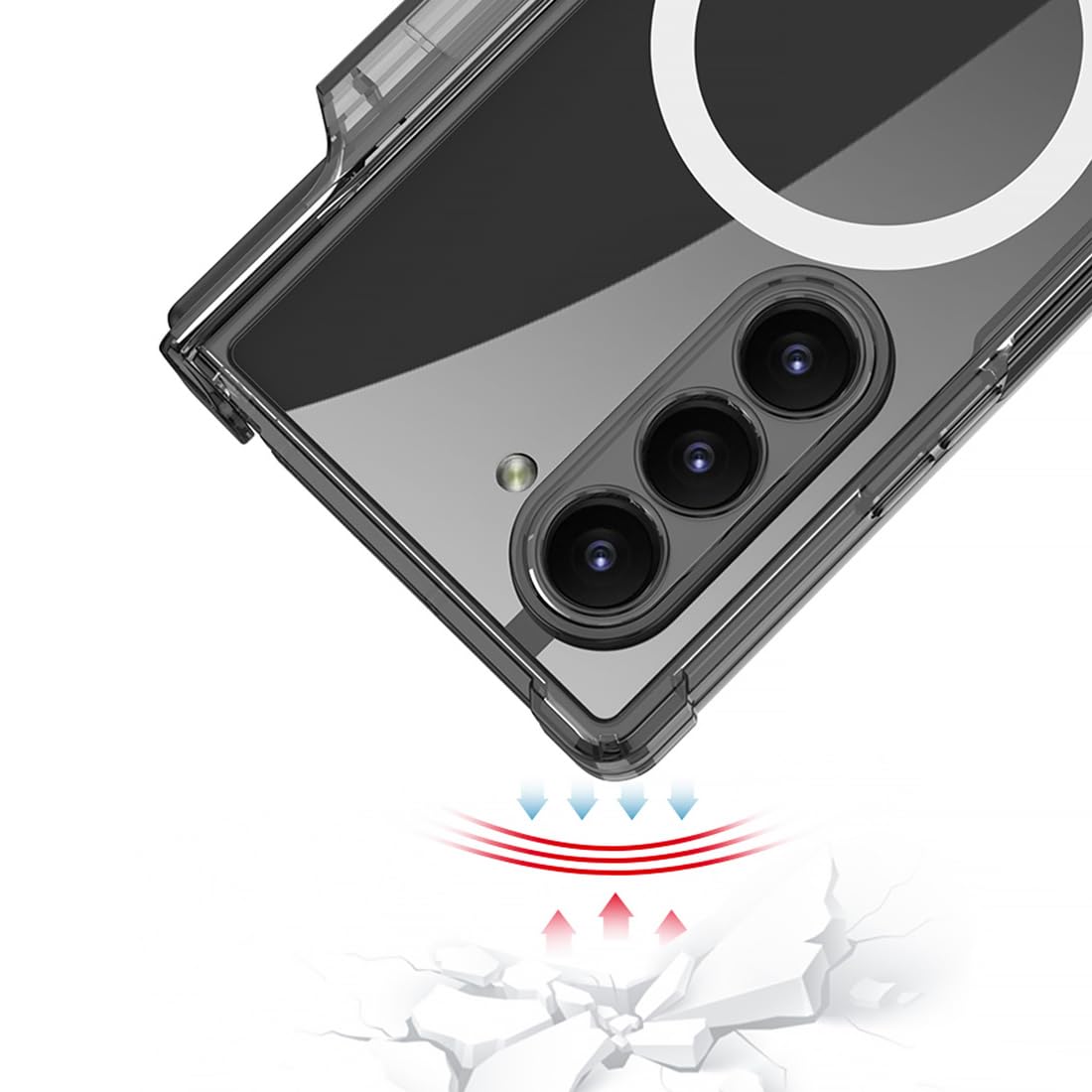 Amazon.co.jp: Lzzox for Samsung Galaxy Z Fold6 ケース クリア強化